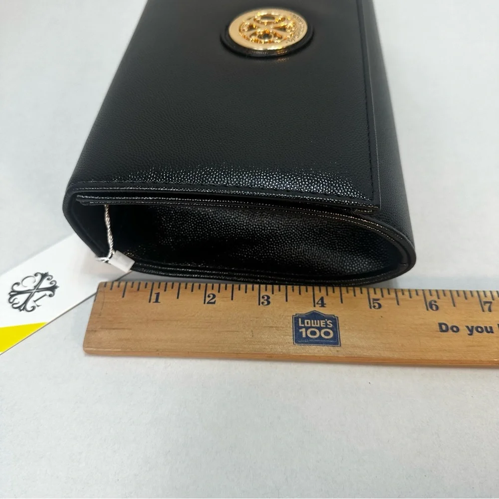 CXL By Christian Lacroix Black Paris Caviar Clutch W Detachable‎ Chain NWT